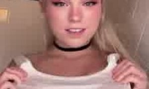 Sabrina Banks nude show big boobs in the bathromm