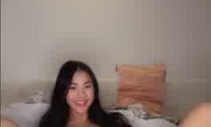 Asian Candy OF porn video - Masturbating pussy deepthroat by a dildo
