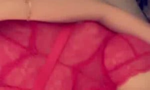 Mellooow  porn video Red lingerie show pussy fingering
