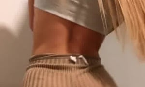 Lina Belfiore Eating Apple Tease  