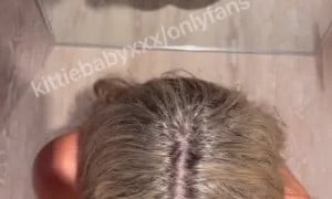 KittieBabyXXX Mirror Blowjob Facial  