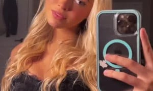 Hot Teen Livvy Dunne so Beauty in Black Lingerie