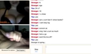 Omegle Teen Show Massive Perky Tits For My Cum