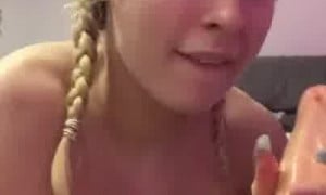 [PORNSCENES] Astridwett Teach How Blowjob with Dildo
