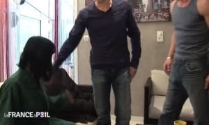 Ophelie Sexy - Horny brunette with huge tits fucks delivery men