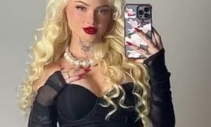 Lowri Rose Black Dress show Hot body