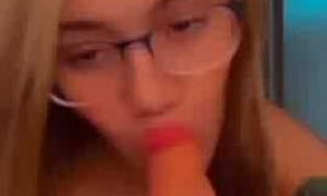 Cintia cossio - BJ with dildo [ Orgasm ]