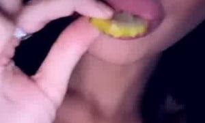 scarlet vasiljevic Video - Her licking Lemon So Lewd