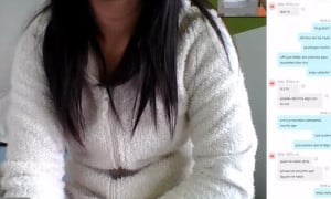 Omegle omchater skype latina masturbates