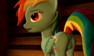 Rainbow dash breaks the air