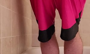 "What's taking you so long?" fart in Red shorts