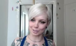 Sara X Mills Blue Leotard Workout Video