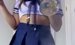Merrrica Nude  Schoolgirl Teasing Porn Video 