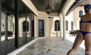 Amanda Cerny Sexy Bikini Booty Workout Livestream 