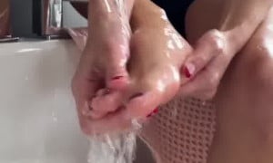 Natalie Roush Washing Feet With Soap PPV  Video