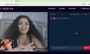 Sexy girl flashes huge tits