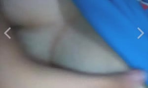 Nice tits and blue dress
