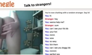 Omegle Teen Strips On Webcam