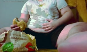 Gassy guy farts on his food