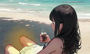 Girl having alone time by farting