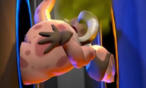 Piko with farts through the portal
