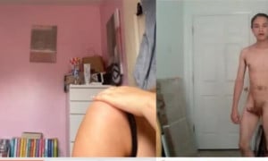 Women react to naked perv on cam
