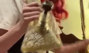 Girl gets um happy and farts