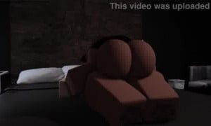 Bear girl dominates his boyfriend's cock