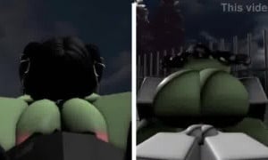 Fucking a Zombies brains out in Roblox