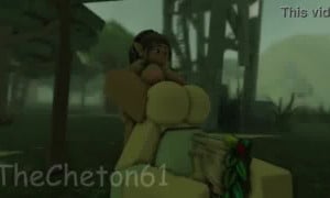 Roblox Futa fucks a girl in the jungle