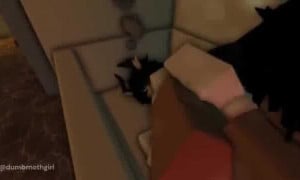 ROBLOX - Moth whore gets her pussy fucked in the shower <3