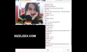 Omegle french brunette is horny