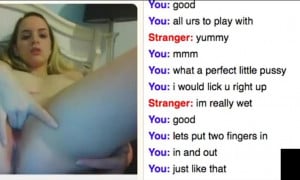 Nice Blonde teen having fun