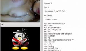 Horny bi girl on Chatroulette