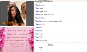 Omegle game with two girls