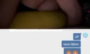 Hot latina teen flashing and helps me cum on chat