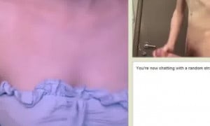 Teenagers playing video chat omegle