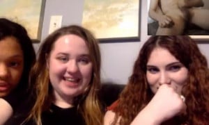 Three Omegle girls make fun of my cock