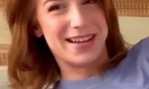 Cute girl farting in bed