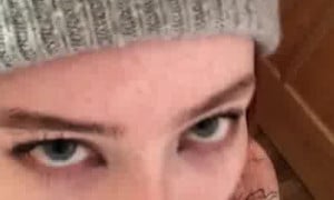 OkiChloeo Sucks A Black Dildo