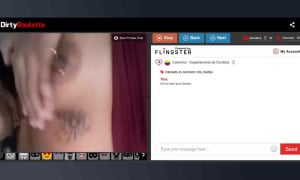 DirtyRoulette horny Colombian shows her tits