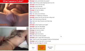 sexy Omegle slut begs for my cum
