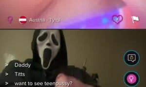 Horny teen loves to play with masked man’s big cock