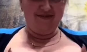 Chubby Olesya shaking tits