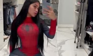 Jailyne Ojeda Puts On Spiderman Costume