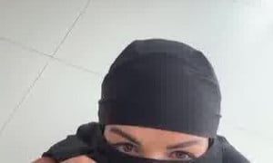 Vipgalablack Blows A Giant Dildo