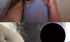 Hot teen flashes her tits