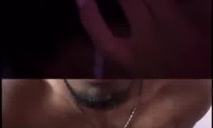 Hot girl stunned by his black cock and started flashing herself