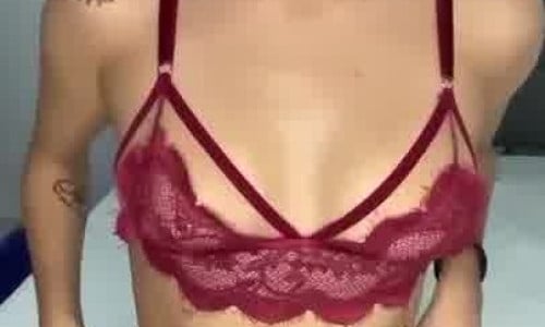 Aceballoss Wears Her Red Lingerie