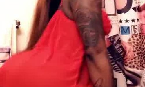 Dimeberacky Gets Naughty In A Red Dress